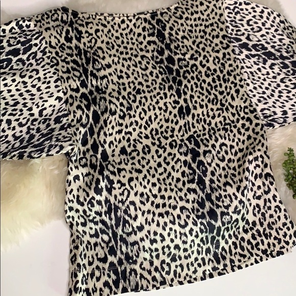 SCOOP Beach Cheetah Stretch cover up blouse small with sash belt - Picture 4 of 7